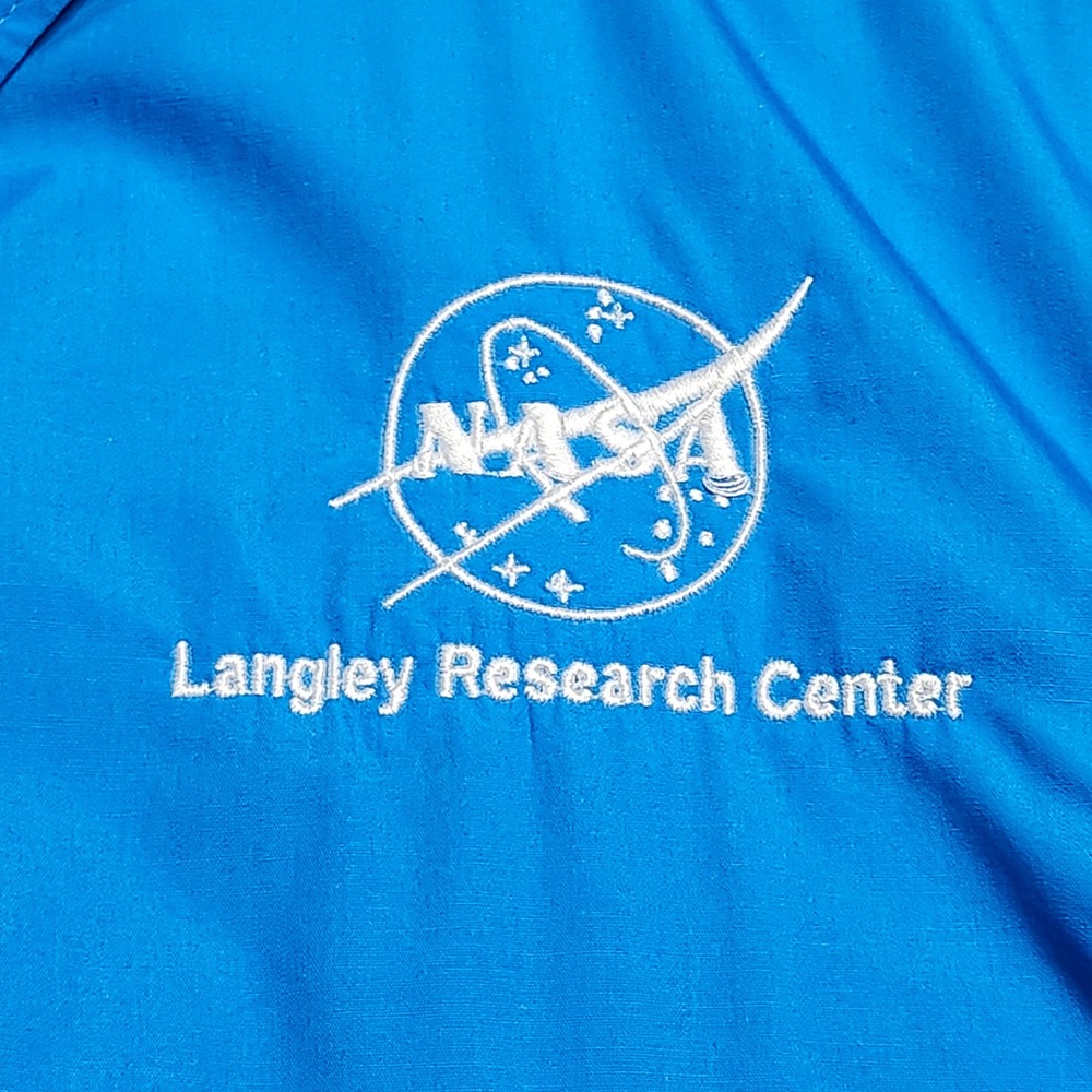 NASA Shirt Womens XL Langley Research Center Button Down Up Blue Embroidered USA - Picture 3 of 10